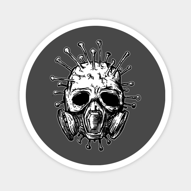 Corona virus skull Magnet by ComPix